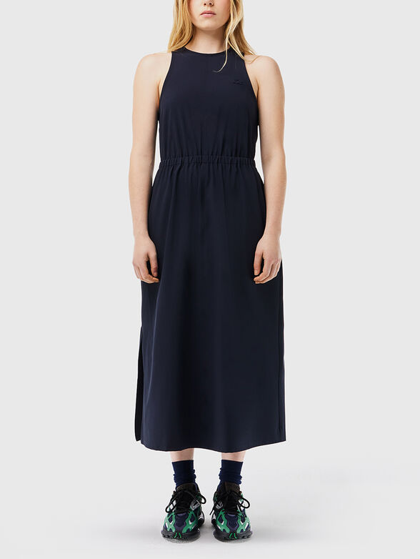 Dark blue dress with cut out detail on the back - 1