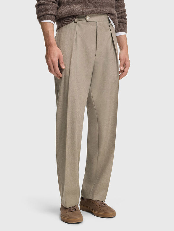 BECKHAM x BOSS relaxed fit trousers in virgin wool - 1