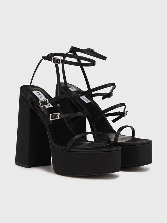 ELEVATOR black sandals with thick heels - 2