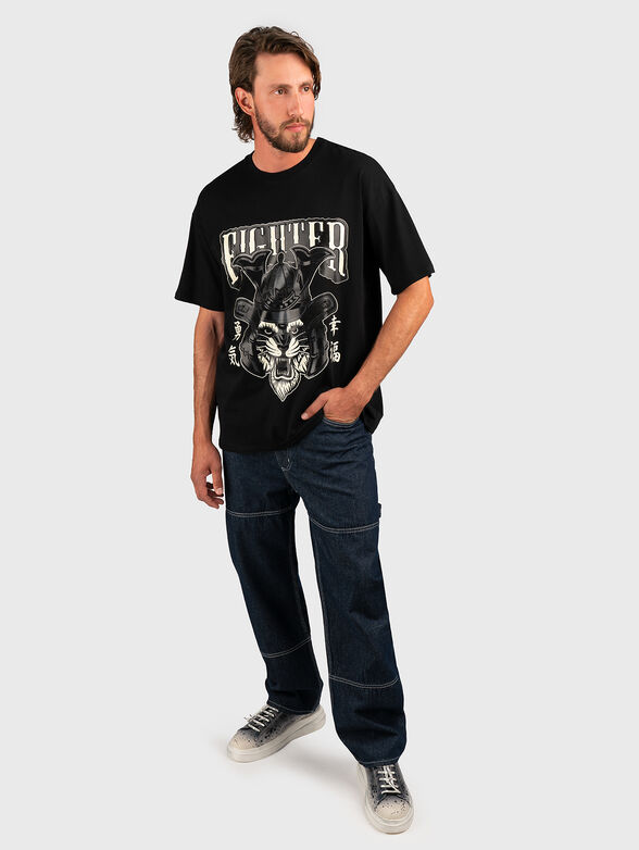 Oversized T-shirt with contrast print - 6