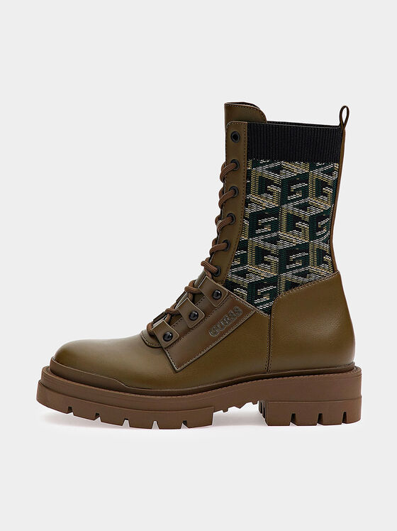 guess women's haler lace up combat booties