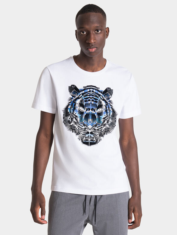 White t-shirt with print - 1