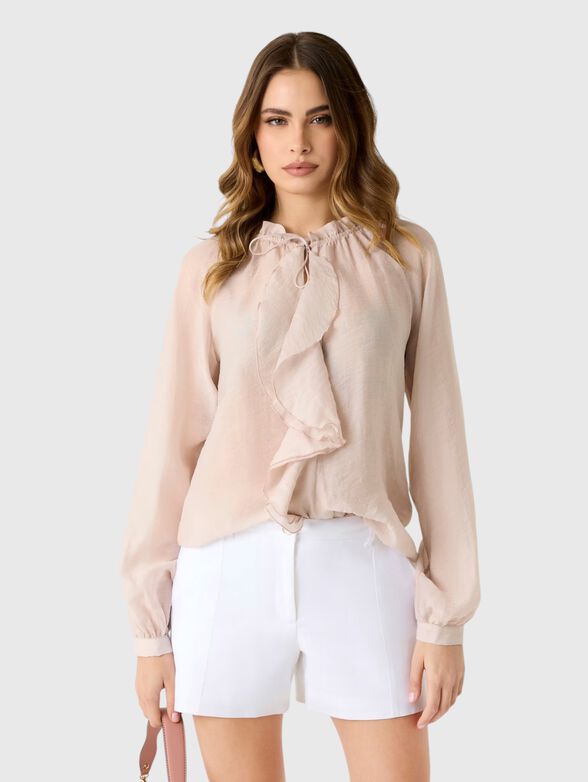 Blouse with ruffles and ties - 1