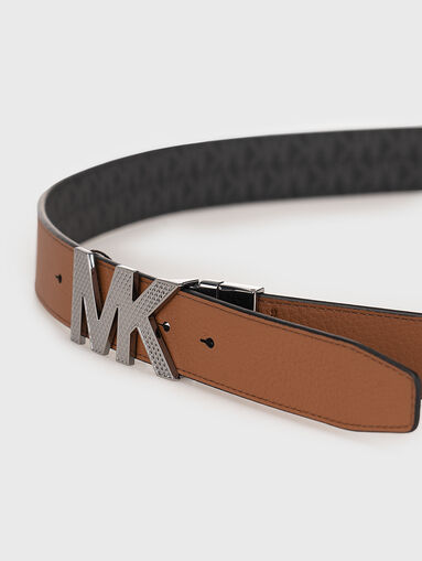 Reversible belt with logo buckle - 5