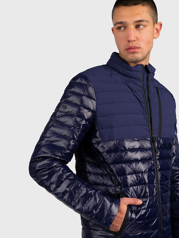Padded jacket in blue color - 3