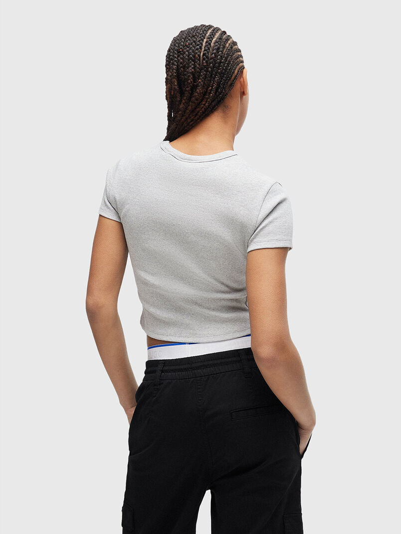 Cropped ribbed T-shirt - 3