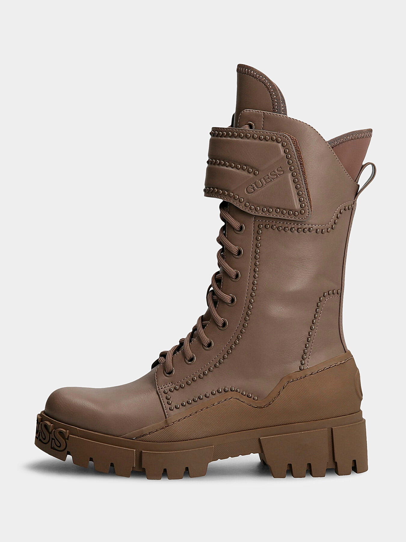 Guess brown combat online boots