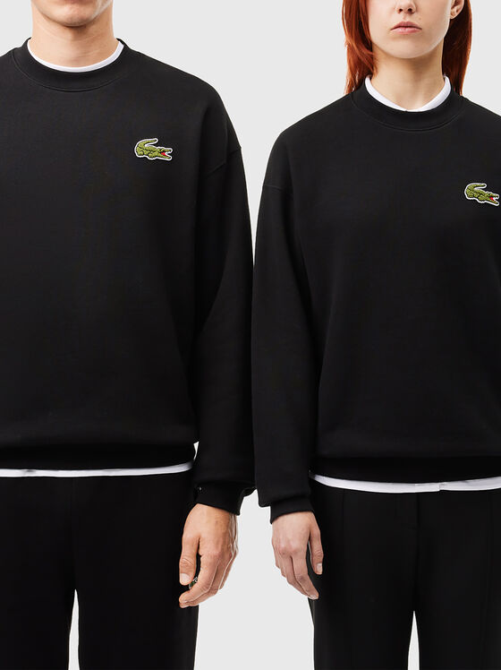 Cotton sweatshirt with accent logo - 1