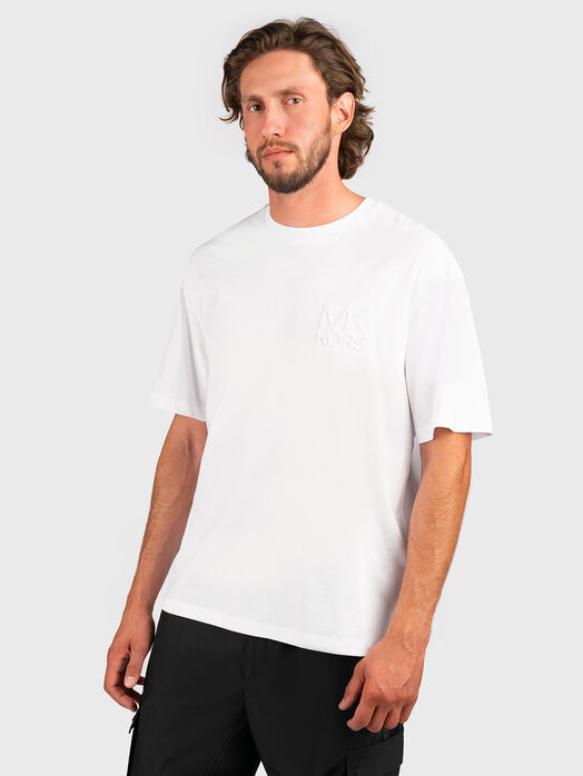 T-shirt with embossed logo on the back