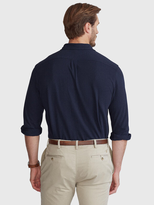 Cotton shirt with contrast embroidery - 3