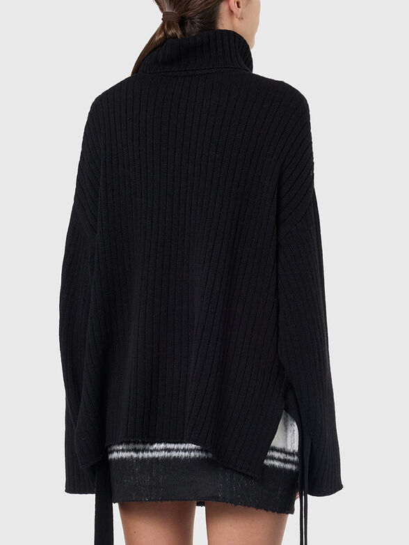 Wool blend turtleneck sweater - 3