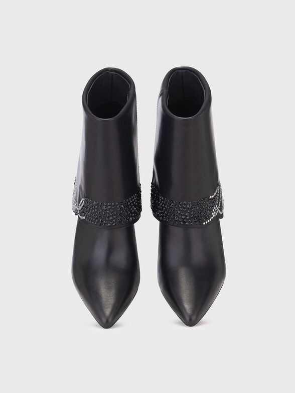 DEBUT II leather heeled boots with accent logo - 6