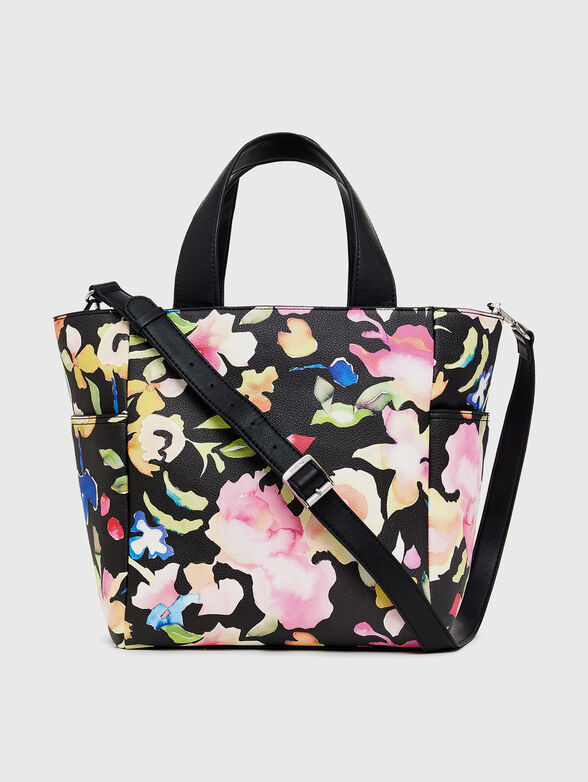 Eco leather bag with contrast print - 1