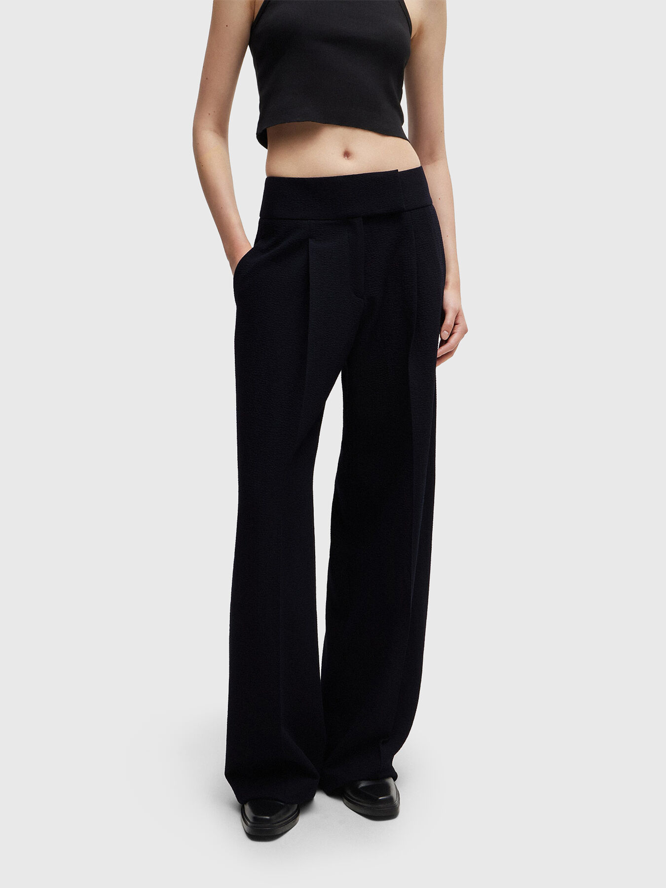 【Raucohouse】Hugo fleece wide banding pants Raucohouse