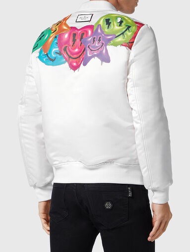 SMILE bomber jacket with multicolour print - 3