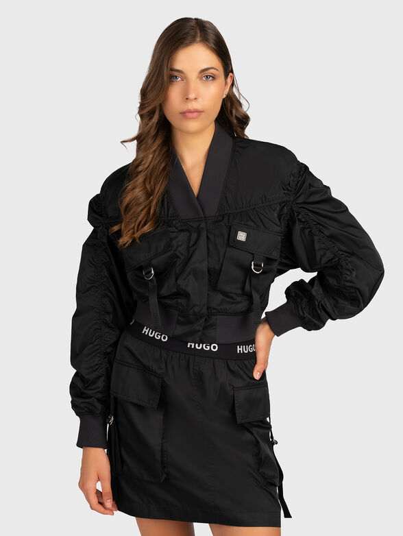 Bomber jacket with accent pockets - 1