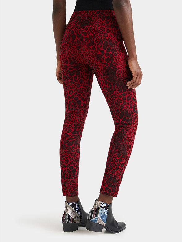 Animal print slim trousers - 2