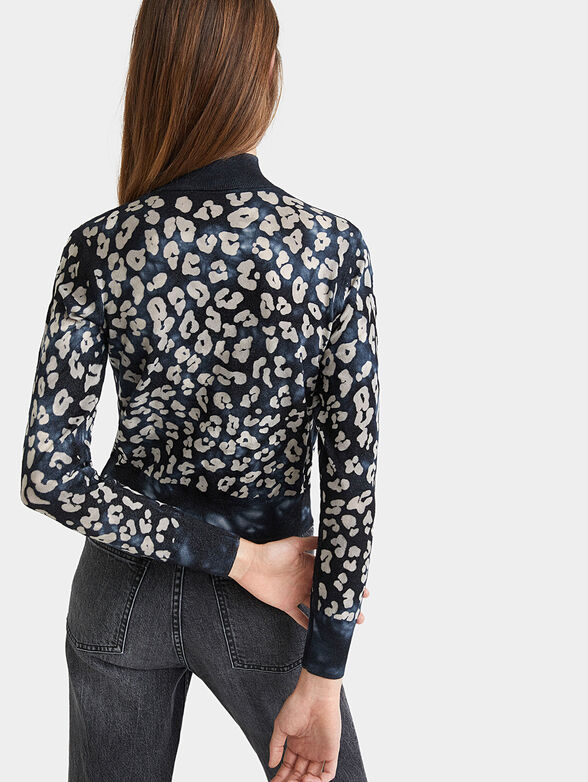 Blue sweather with animal print - 2