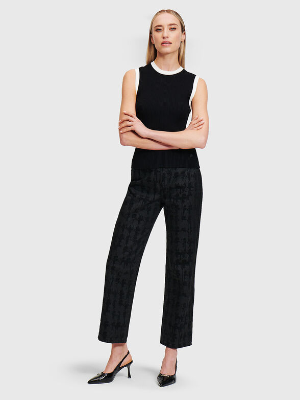Black jeans with logo print - 4