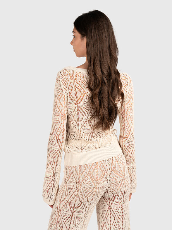 Knitted cotton blend sweater - 3