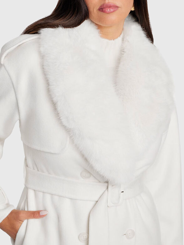 ELLA wool coat with waist belt - 4