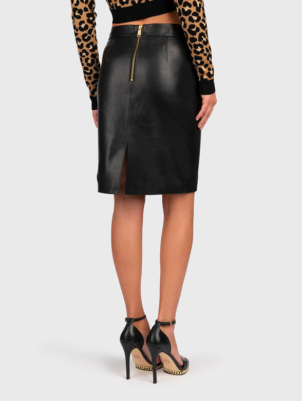 Black leather skirt - 2