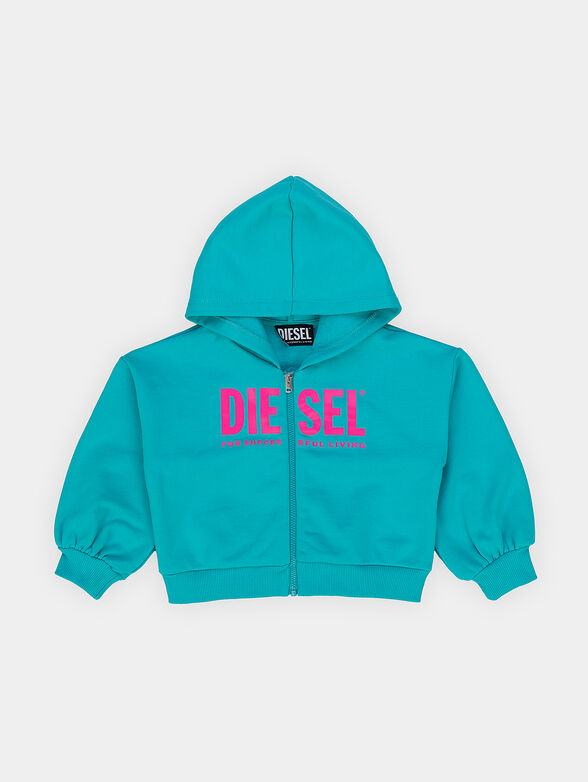 SKRELLYB cotton sweatshirt in bright blue color - 1