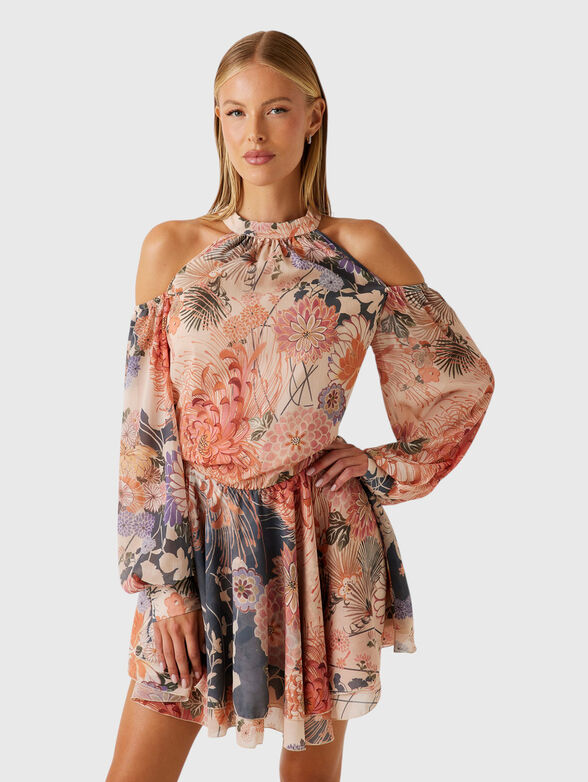 Mini dress with halter neckline - 1