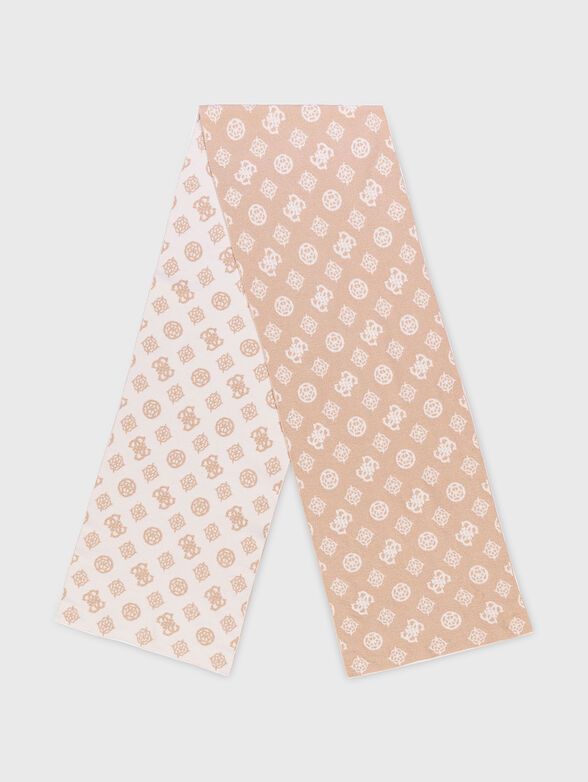 Gloves and reversible scarf set with lurex threads - 2