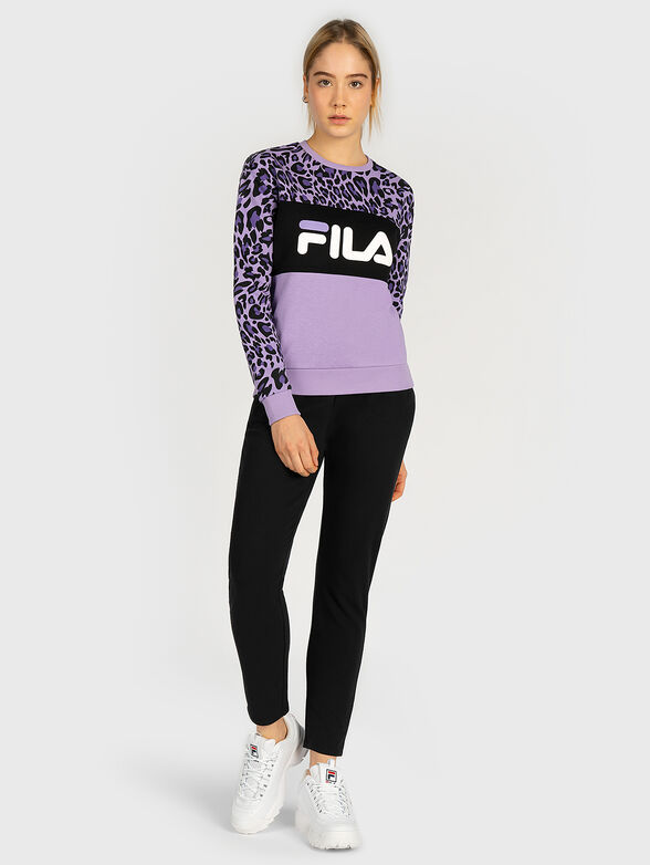 LEAH Cotton sweatshirt with animal print - 4
