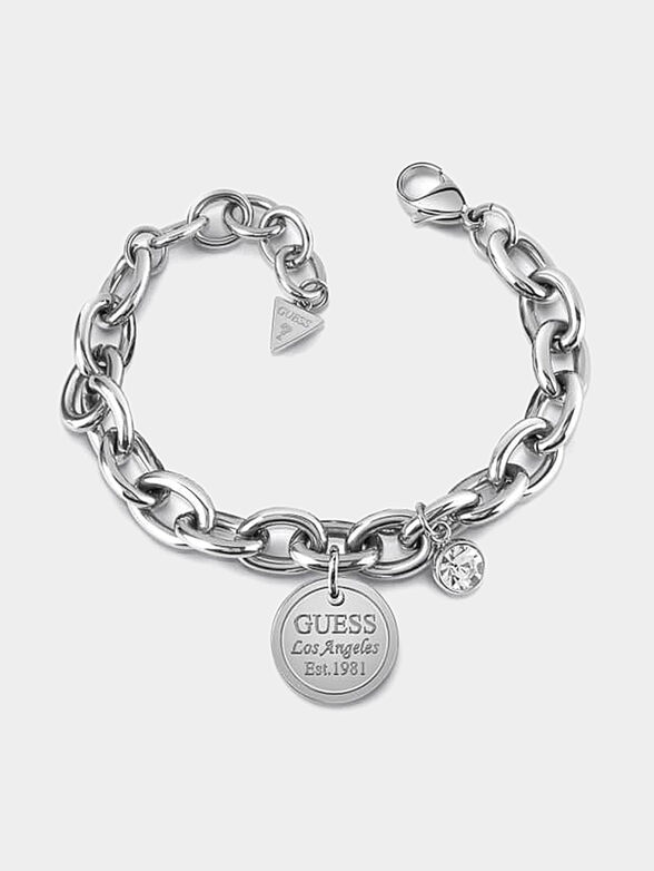 Double chain logo coin bracelet - 1