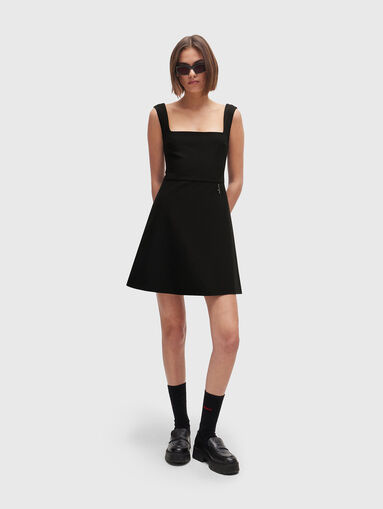 Mini dress with metallic logo detail - 4