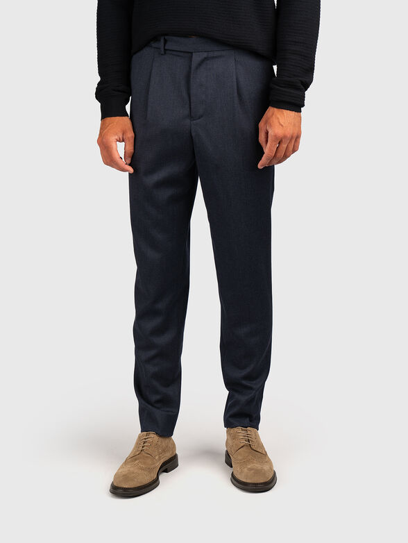 Trousers with cuffs and pockets - 1