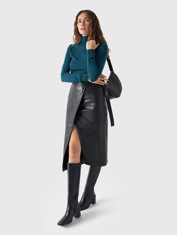 Cashmere blend sweater with polo collar - 2