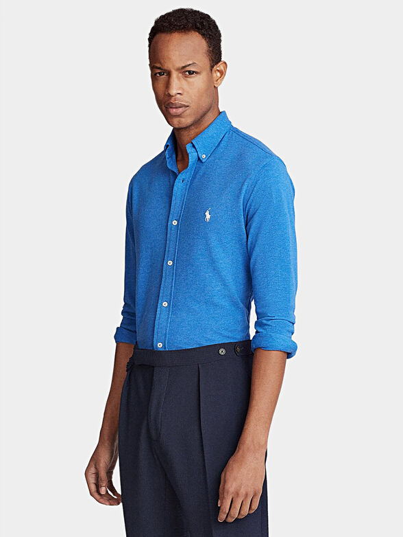 Cotton shirt in blue - 3