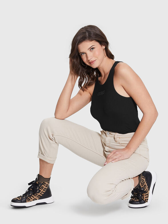 GUENDALINA black bodysuit with logo detail - 2