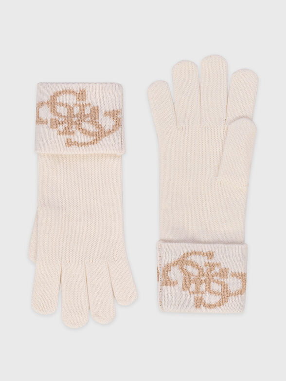 Gloves and reversible scarf set with lurex threads - 4