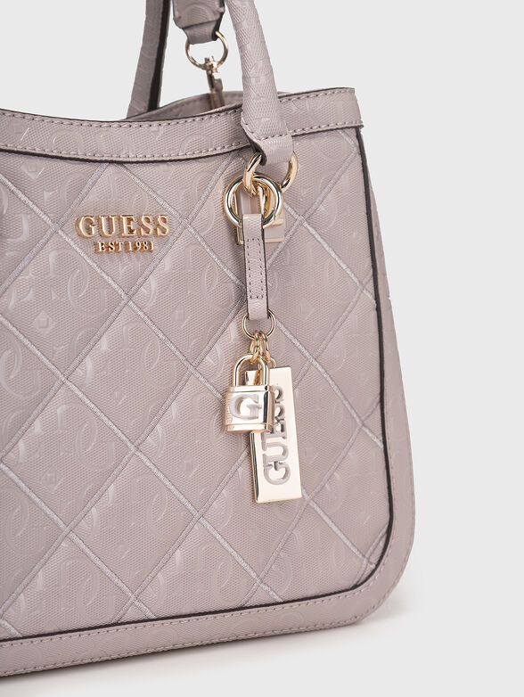 CADDIE large crossbody bag in beige - 5