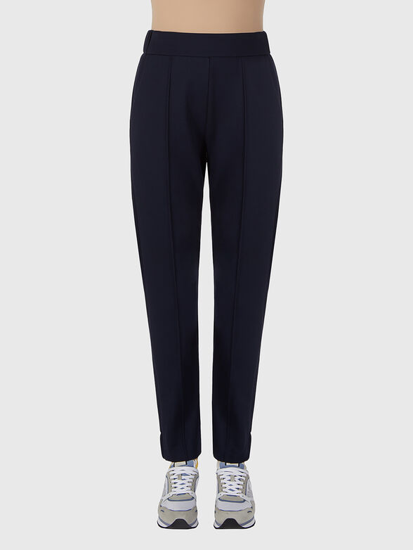 Slim trousers with accent embroidery - 1