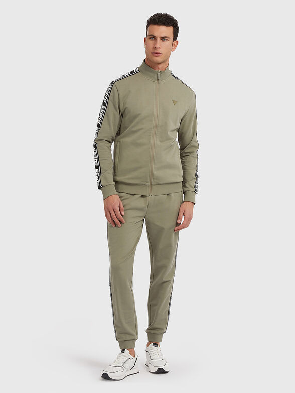 Black sweatshirt with logo trim - 2