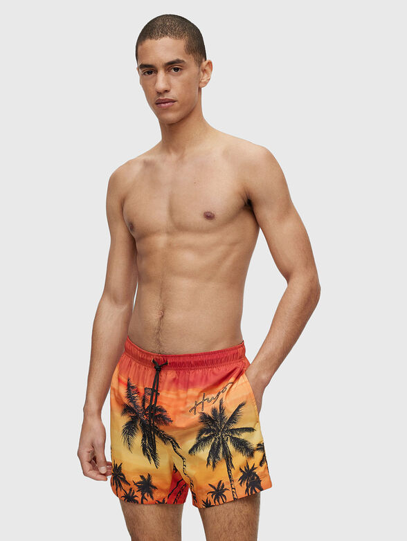 DIEGO swimsuit with contrasting print - 1