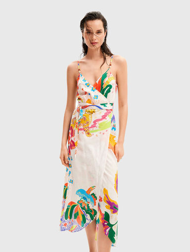 Beach dress with floral print - 3