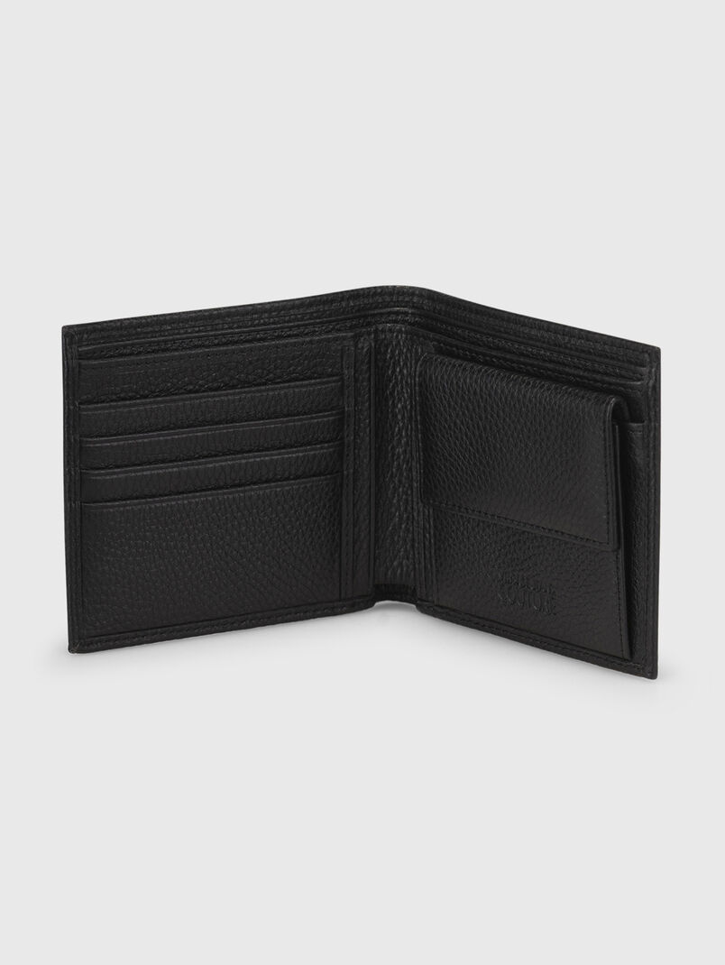 Leather wallet with logo detail - 3