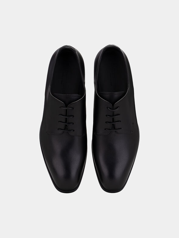 Derby leather shoes in black - 6