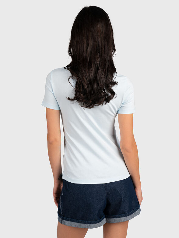 Black T-shirt with triangle logo print - 4