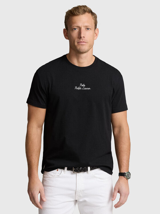Black T-shirt with logo - 1