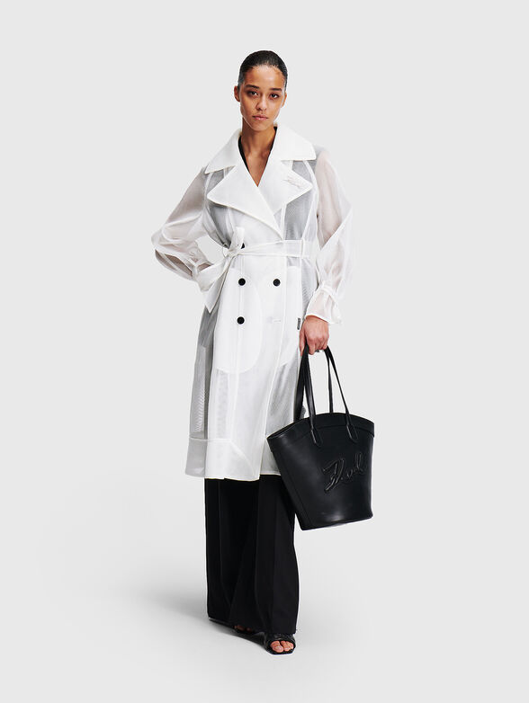 Mesh coat with belt BY HUN KIM - 2