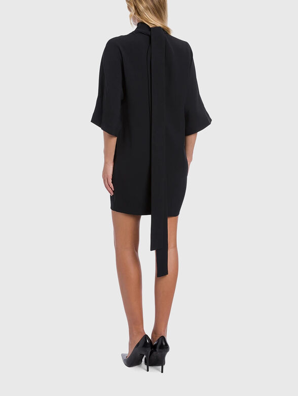 Crepe dress with accent back - 2