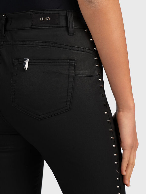 Black jeans with eyelets - 3