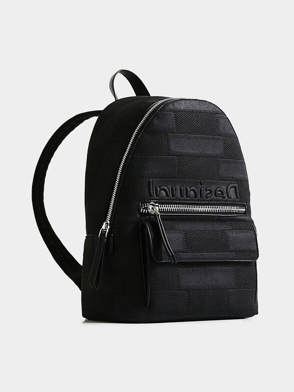 Black backpack with embossed logo - 3